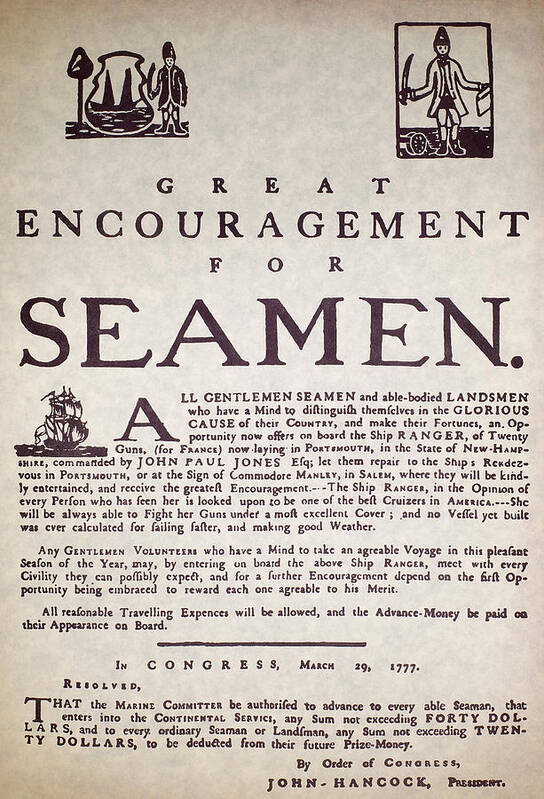 1777 Poster featuring the photograph Recruiting Poster, 1777 by Granger