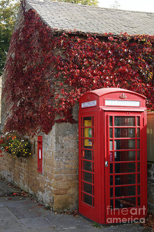 Telephone Box Poster featuring the photograph Red Telephone Box by David Birchall