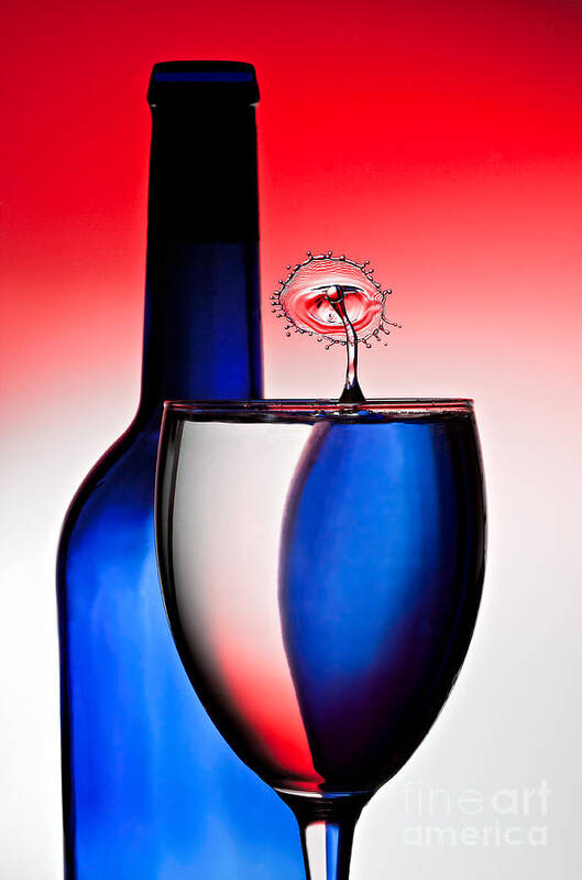 Water Poster featuring the photograph Red White and Blue Reflections and Refractions by Susan Candelario