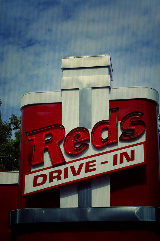 Reds Drive In Poster featuring the photograph Reds by Laurie Perry