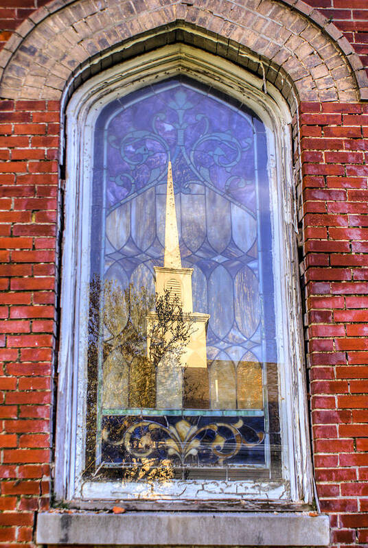 Church Poster featuring the photograph Reflected Steeple by Rebecca Hiatt