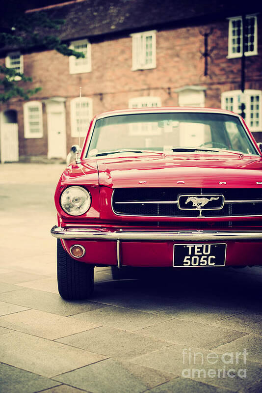Ford Poster featuring the photograph Retro Mustang by Tim Gainey