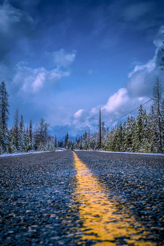 Landscape Road Forest Winter Spring Trees Poster featuring the photograph Road to Home by Rob Tullis
