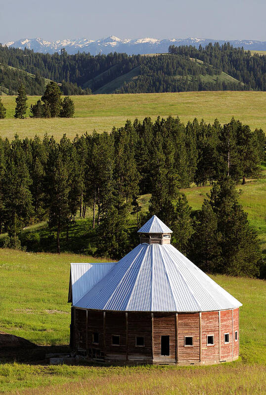 Architecture Poster featuring the photograph Round Barn by Theodore Clutter