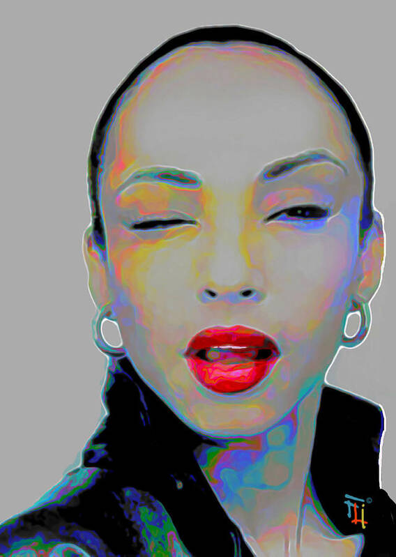 Sade Poster featuring the painting Sade 3 by Byron FLi Walker