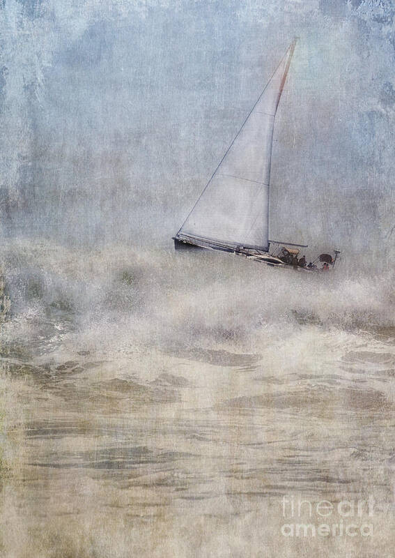 Sailing Poster featuring the photograph Sailboat on High Seas by Susan Gary