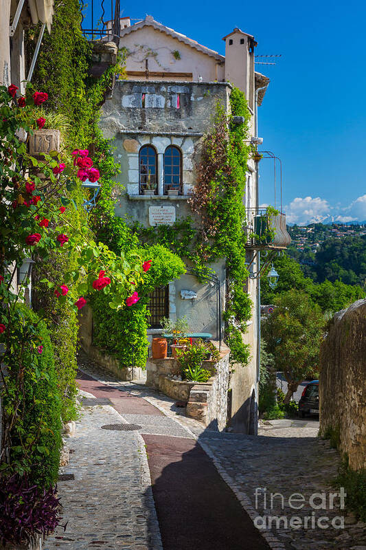 Alpes-maritimes Poster featuring the photograph Saint Paul View by Inge Johnsson