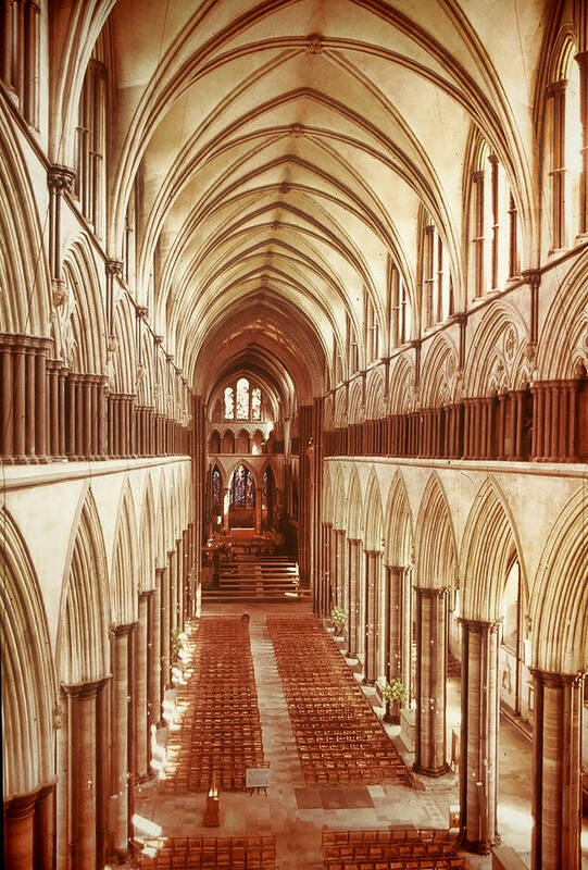 Salisbury Cathedral Poster featuring the photograph Salisbury Cathedral England by Dean Ginther