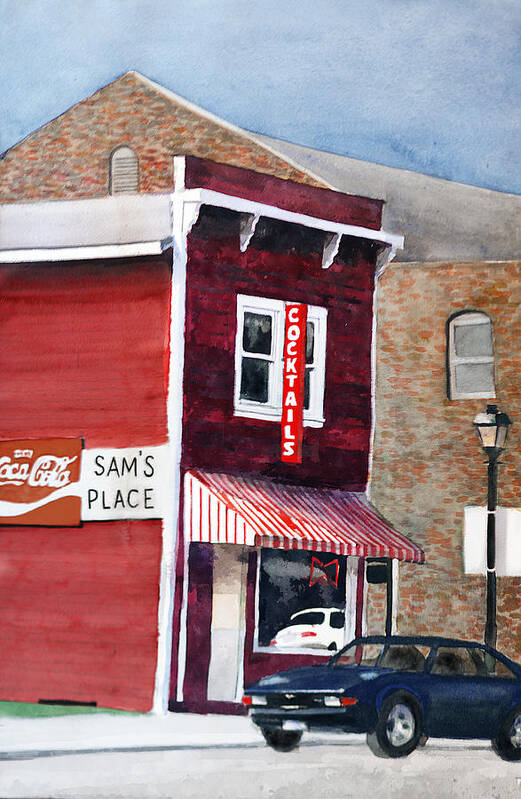 Watercolor Poster featuring the painting Sam's Place by Rick Mosher