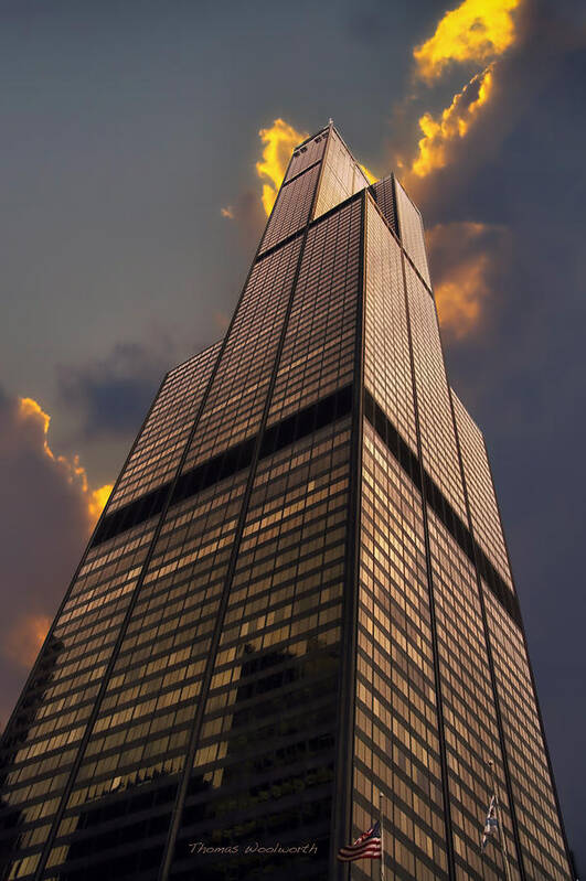 Cities Poster featuring the photograph Sears Willis Tower by Thomas Woolworth
