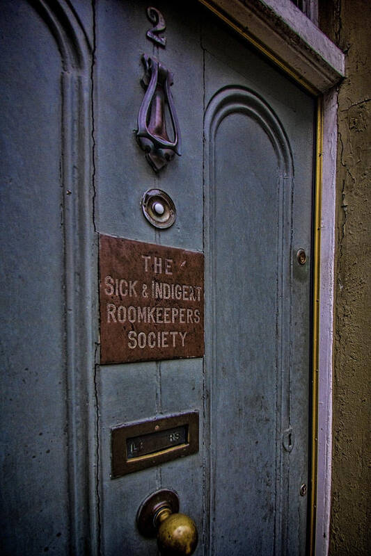 Door Poster featuring the photograph Sick and Indigent door in Dublin by Sven Brogren