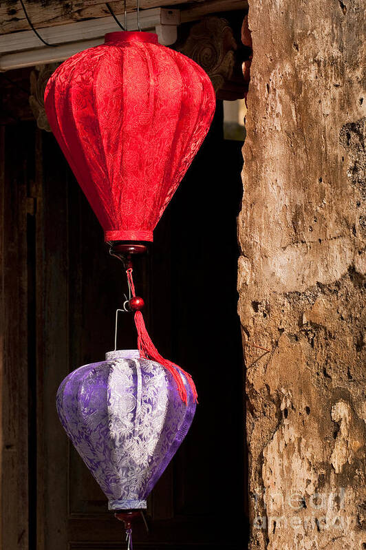 Vietnam Poster featuring the photograph Silk Lanterns 03 by Rick Piper Photography