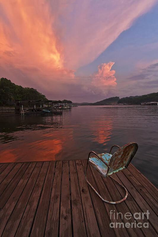 Lake Of The Ozarks Poster featuring the photograph Sittin' on the Dock 2 by Dennis Hedberg