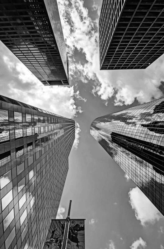 : Skyscrapers Photographs Poster featuring the photograph Sky's the Limit by Dado Molina