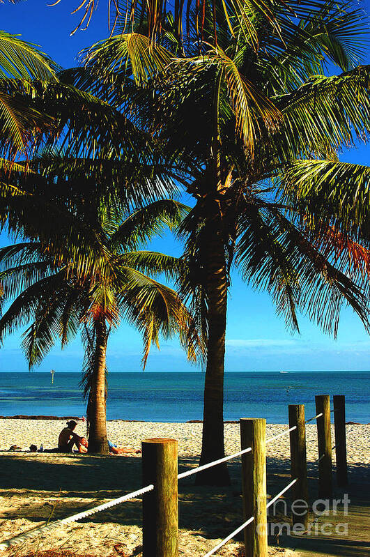 Smathers Beach Poster featuring the photograph Smathers Beach in Key West by Susanne Van Hulst