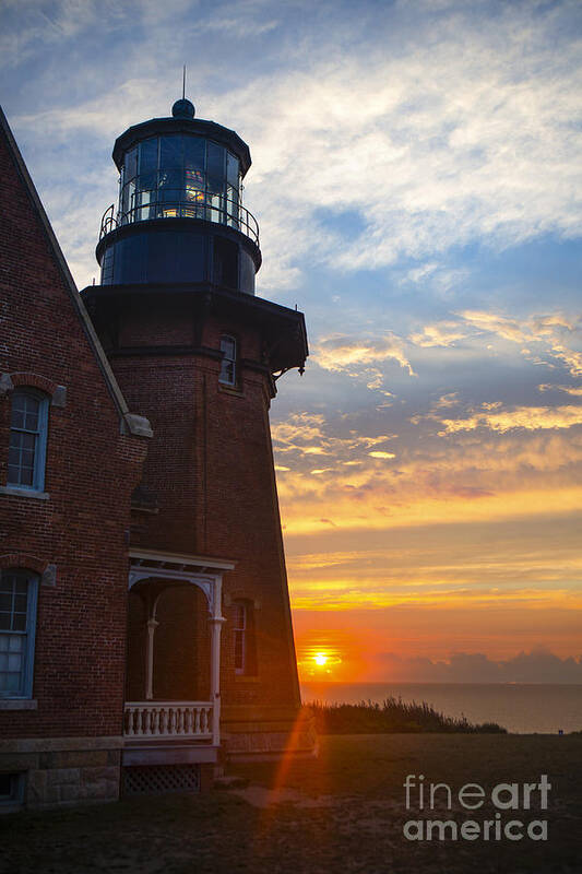 Lighthouse Poster featuring the photograph Southeast Lighthouse Block Island by Diane Diederich