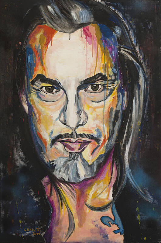 Florent Pagny Poster featuring the painting Souviens-Toi by Christel Roelandt