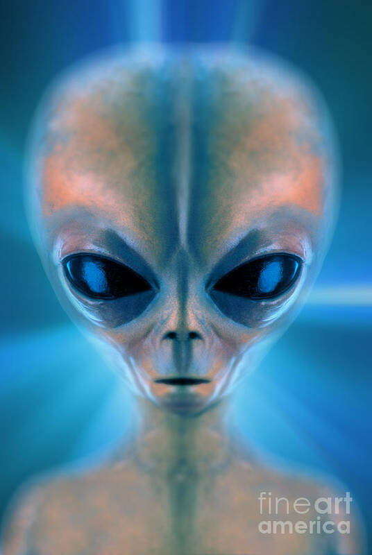Visions Poster featuring the photograph Space Alien by Mike Agliolo