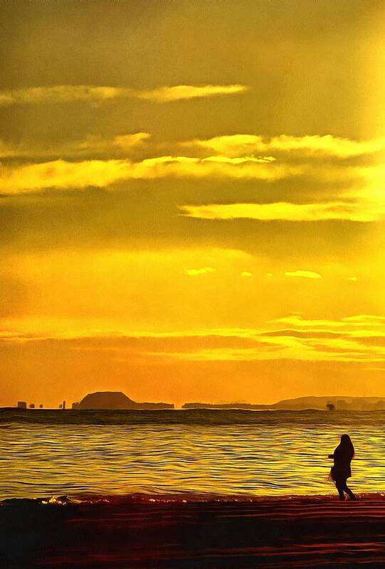 Sea Poster featuring the photograph Spanish marine sunset by Mick Flynn