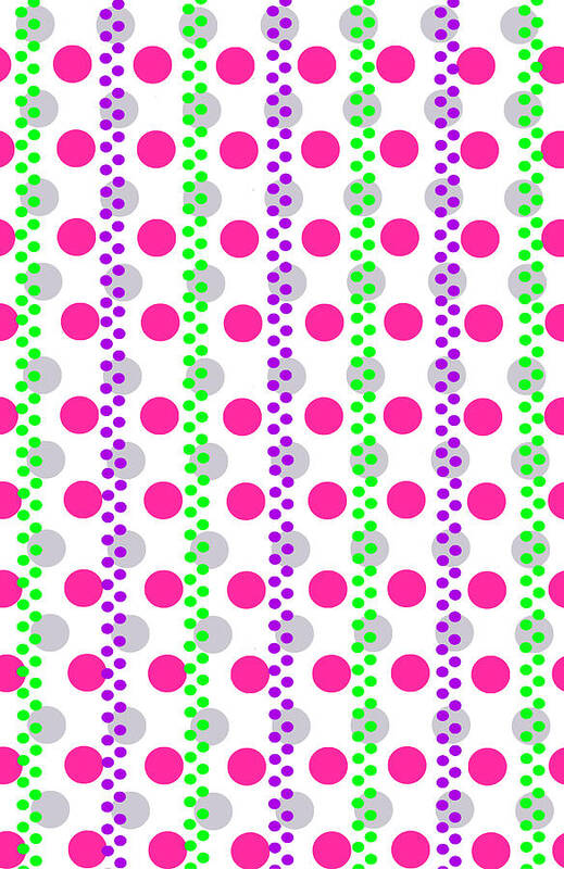 Digital Poster featuring the digital art Spotty Stripe by Louisa Hereford