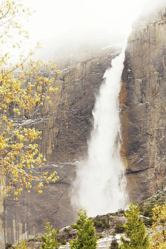 Scenics Poster featuring the photograph Spring Waterfall In Yosemite Park by Arturbo