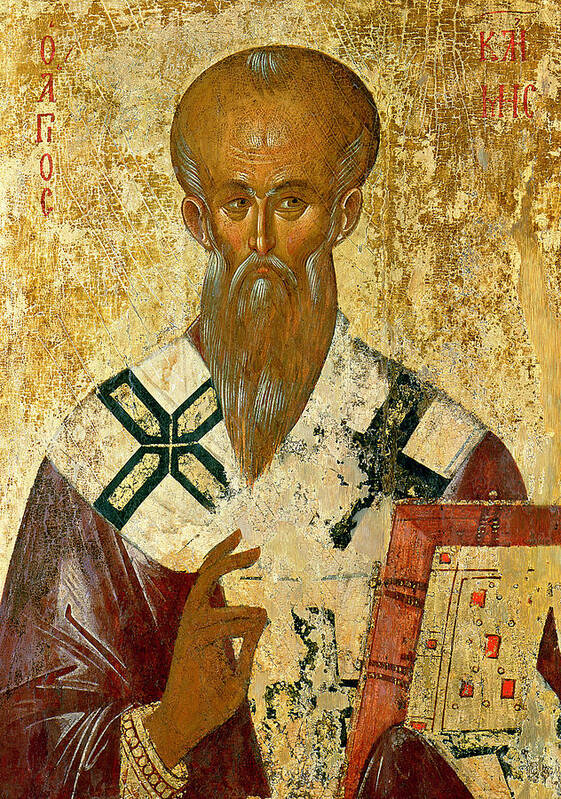 St. Clement Poster featuring the painting St. Clement by Byzantine School