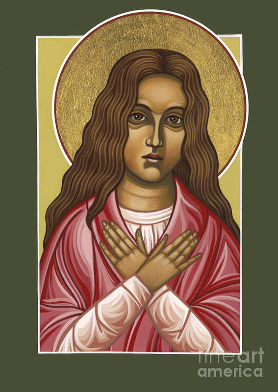 St. Maria Goretti: Patroness Of Abused Children Poster featuring the painting St. Maria Goretti Patroness of Abused Children 067 by William Hart McNichols
