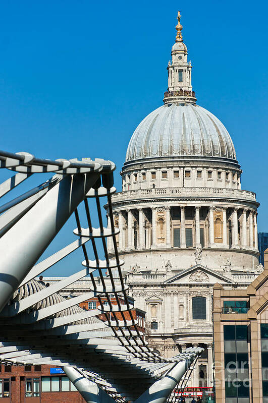 Architecture Poster featuring the photograph St Paul Cathedral - London by Luciano Mortula