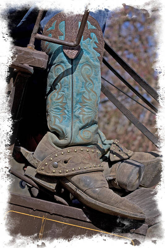 Cowboy Poster featuring the photograph Stagecoach Driver's Fancy Boots by Judy Deist