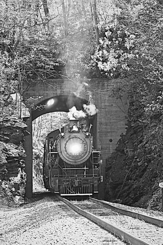 Steam Train Poster featuring the photograph Steam Train Tunnel by Tammy Schneider