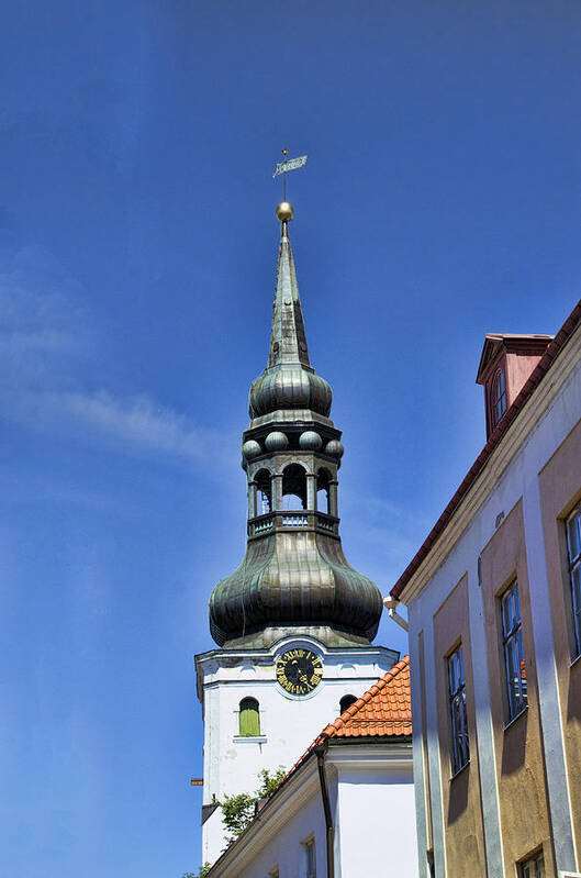 Estonia Poster featuring the photograph Steeple - Tallin Estonia by Jon Berghoff