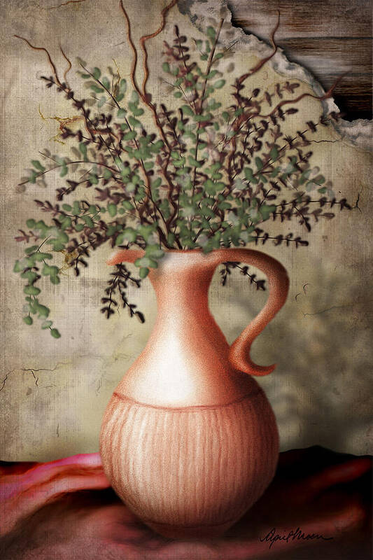 Pitcher Poster featuring the digital art Still Life I by April Moen