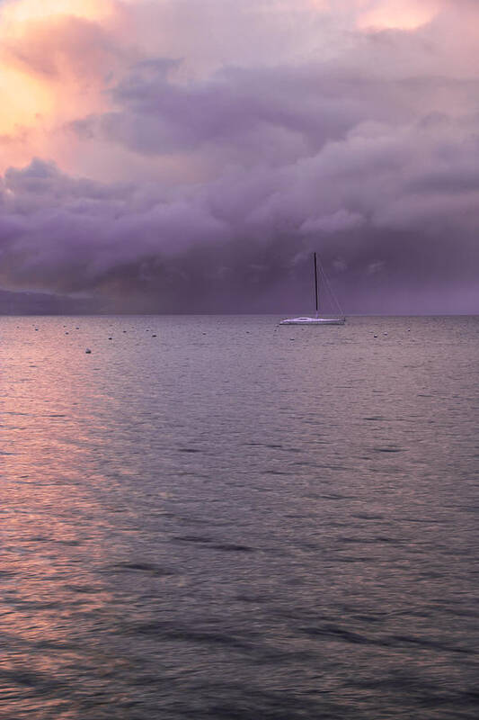 Sunset Poster featuring the photograph Storm on the horizon by Brad Scott