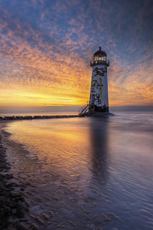 Lighthouse Poster featuring the photograph Sunset at the Lighthouse by Ian Mitchell