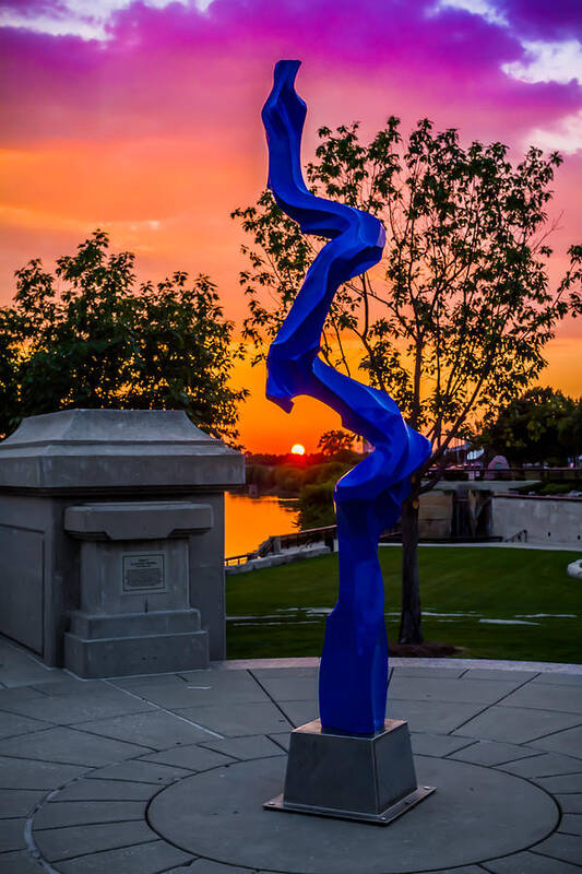 Sunset Poster featuring the photograph Sunset Sculpture by Ron Pate