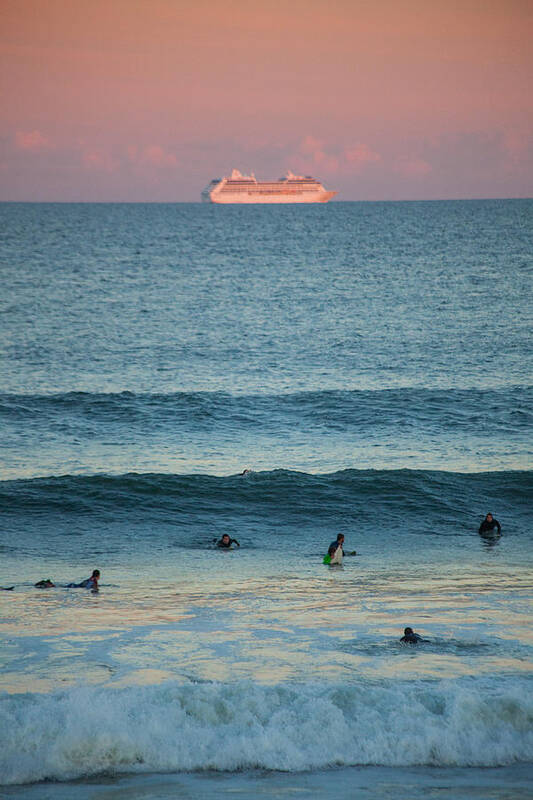 Surfing Poster featuring the photograph Surfing USA by Karol Livote