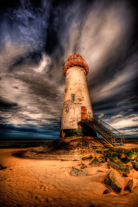 Talacre Poster featuring the photograph Talacre Lighthouse by Adrian Evans