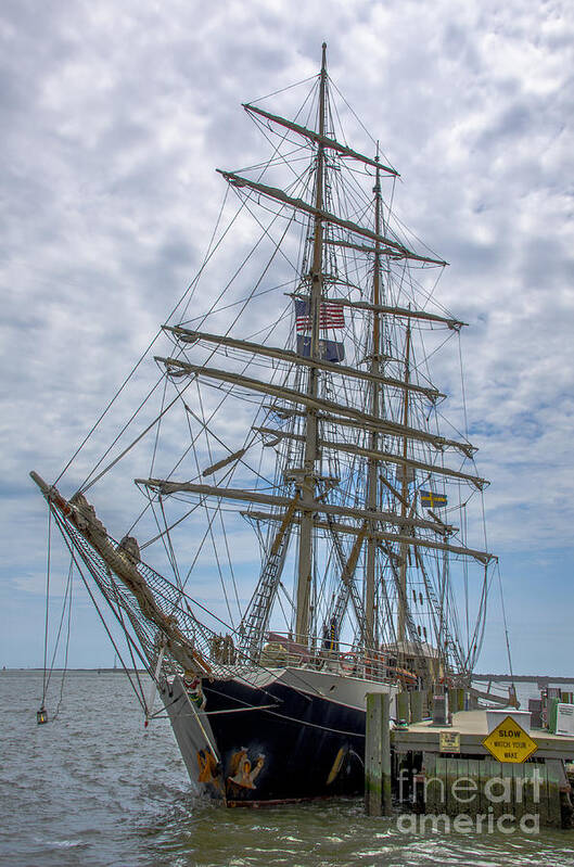 Tall Ship Gunilla From Sweeden Poster featuring the photograph Tall Ship Gunilla Vertical by Dale Powell