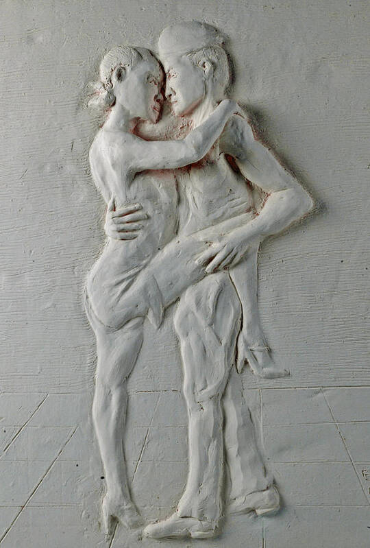 Relief Sculpture Poster featuring the sculpture Tango? by Eduardo Gomez