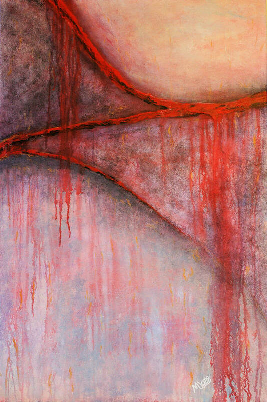 Abstract Poster featuring the painting Tears of War by Michelle Joseph-Long