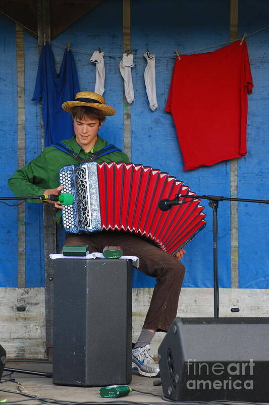 Musician Poster featuring the photograph The accordion Player by Joe Cashin