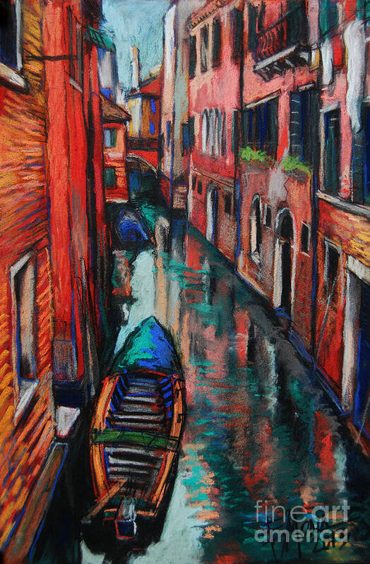 The Colors Of Venice Poster featuring the painting The Colors Of Venice by Mona Edulesco