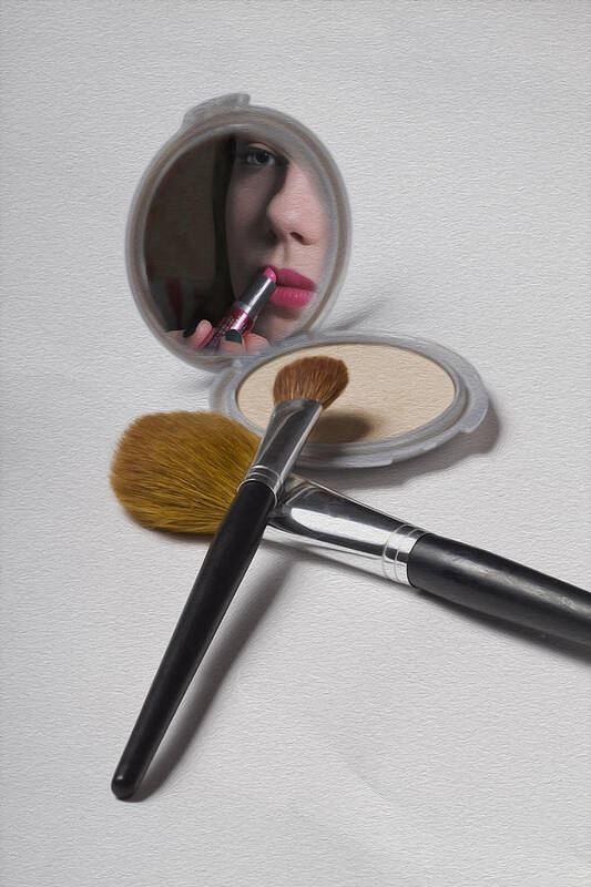Make Up Poster featuring the photograph The Compact by Sarah Christian