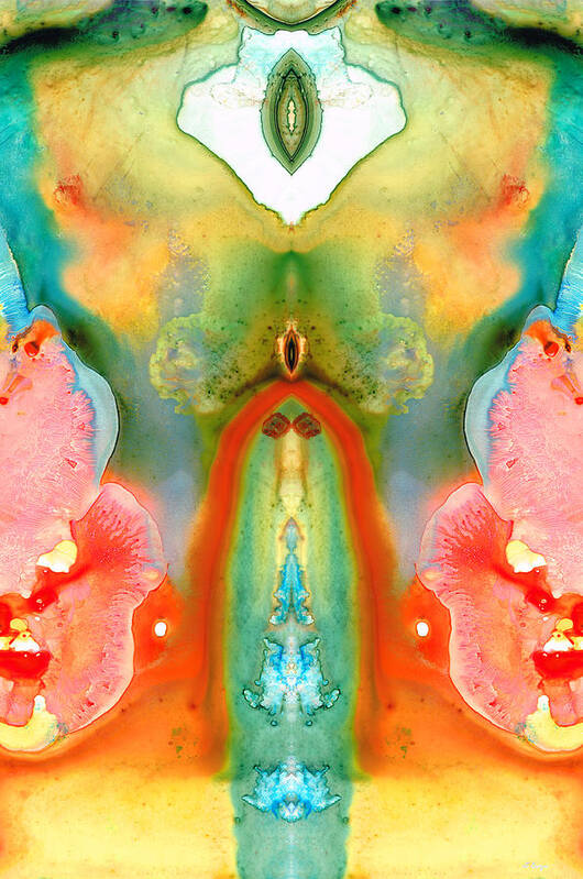Goddess Poster featuring the painting The Goddess - Abstract Art by Sharon Cummings by Sharon Cummings