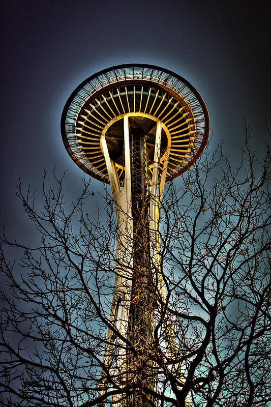 The Space Needle Poster featuring the photograph The Seattle Space Needle IV by David Patterson
