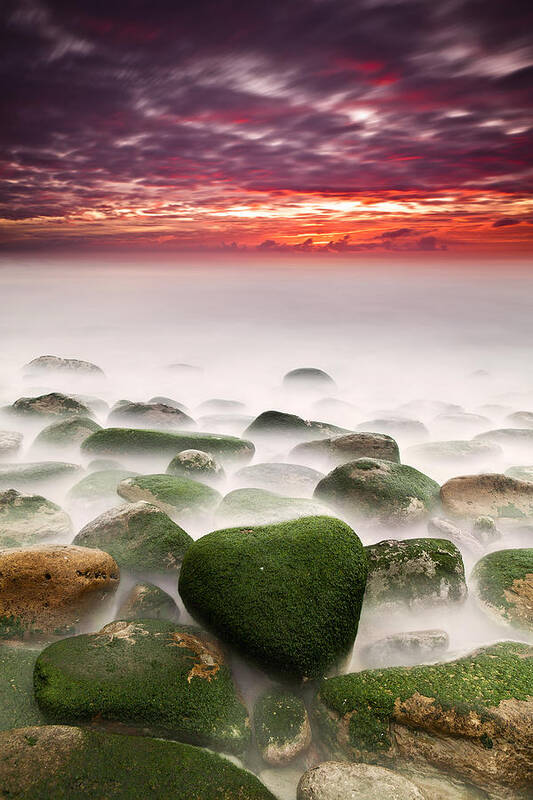 Rocks Poster featuring the photograph The shape of my heart by Jorge Maia