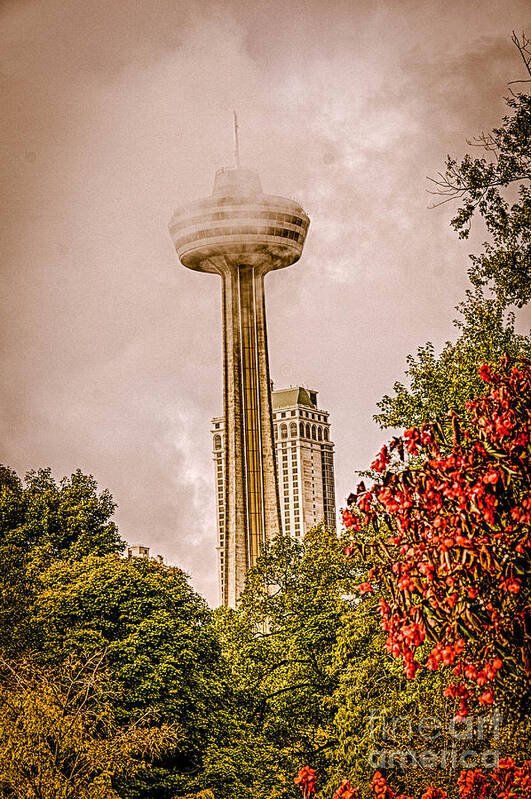 Niagara Falls Scenic Poster featuring the photograph The Skylon Tower by Jim Lepard