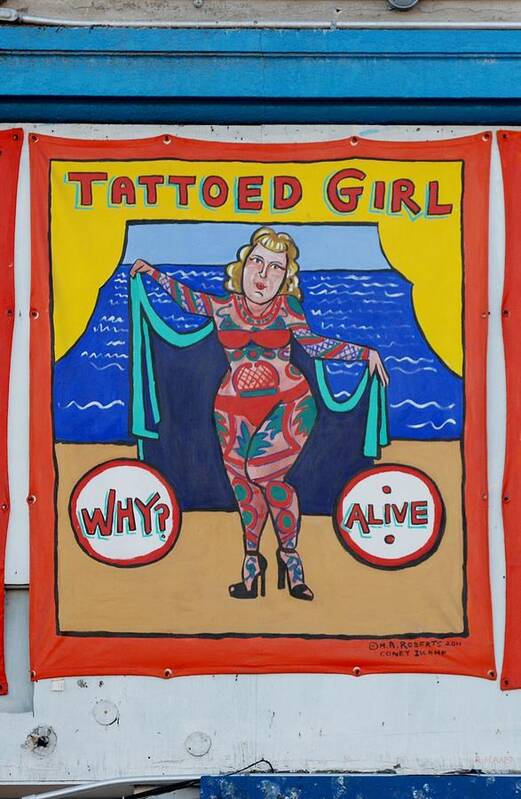 Brooklyn Poster featuring the photograph The Tattoed Girl by Rob Hans