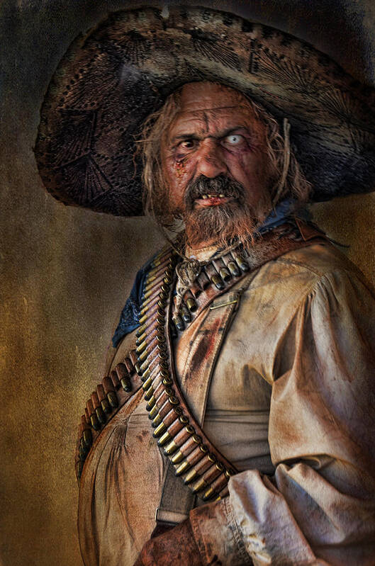 Man Poster featuring the photograph The Tombstone Bandito by Barbara Manis