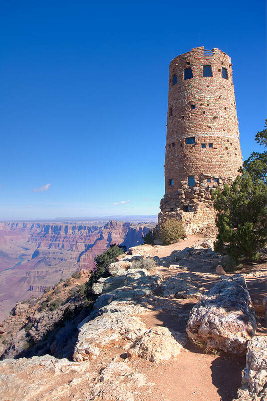 Grand Canyon National Park Poster featuring the photograph The Watchtower by John M Bailey